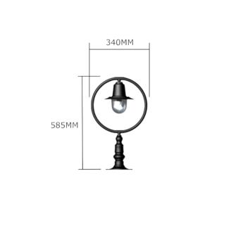 Lampe de gare - éclairage classique pour voies ferrées - fonte