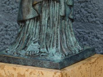 Een bronzen beeld/sculptuur van 'THE STATUE OF LIBERTY'