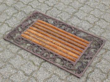 Robuste Fußmatte mit Kokosnuss-Rollerbürsten - Gusseisen