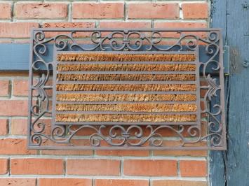 Robuste Fußmatte mit Kokosnuss-Rollerbürsten - Gusseisen