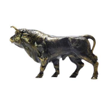 Statue de taureau - tirelire - 27 cm - fonte - décoration