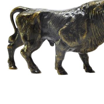 Statue de taureau - tirelire - 27 cm - fonte - décoration