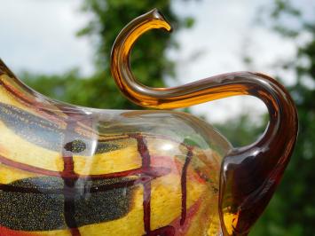 Taureau en verre soufflé – œuvre d'art en verre faite à la main – coloré