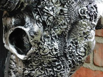 Stierenschedel XL met Skulls - 85 x 80 cm - Polystone