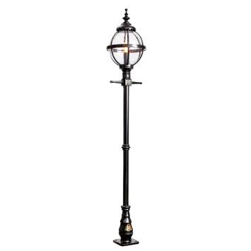 Laternenpfahl 250 cm – Kugellampe – Gusseisen – schwarz
