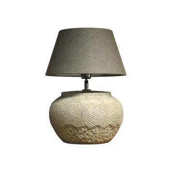 Tafellamp van steen – met kap – 42 cm – uniek model