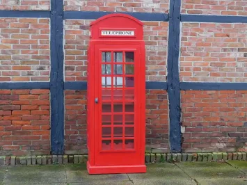 XXL rote Telefonzelle – 200 cm – Londoner Stil