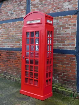 Cabine téléphonique rouge XXL – 200 cm – Style londonien