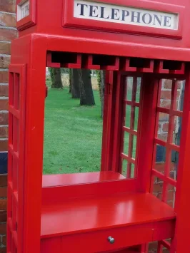 Cabine téléphonique rouge XXL – 200 cm – Style londonien