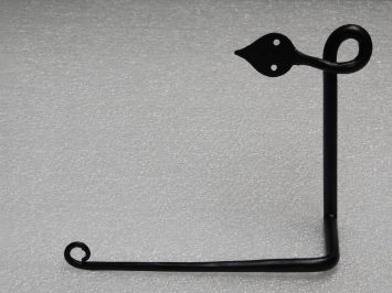 Porte-rouleau de papier toilette avec flèche – fer forgé noir – 21 cm