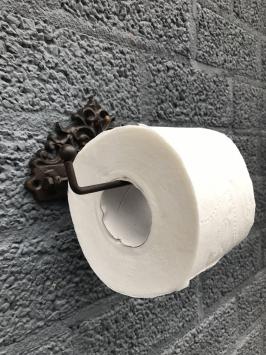 Toilettenpapierhalter im antiken Stil, aus Gusseisen, braun