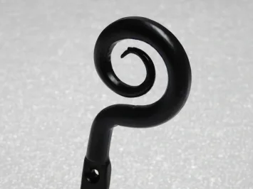Porte-rouleau de papier toilette noir – fonte – 24 cm – style rustique
