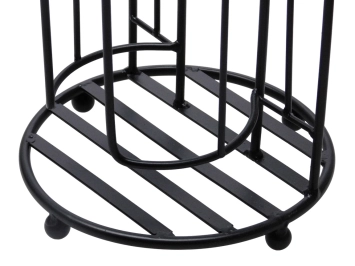 Stehender Toilettenpapierhalter – 75 cm – Schmiedeeisen in Schwarz