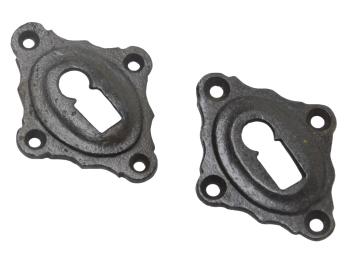 Set deurklinken met klink- en slotrozetten - BB - ijzer - donkerbruin