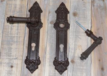Türknöpfe Möbel Haustürmöbel mit Langschild - Historismus Türmöbel, PZ92.