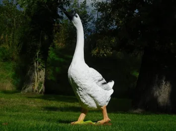 Lebensechte Gänsestatue aus Polystone – 80 cm hoch