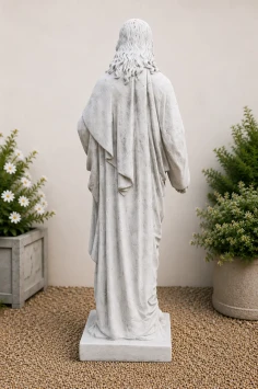 Grande statue de jardin de Jésus - Sacré-Cœur - 120 cm