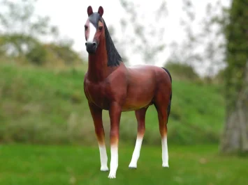 Pferd - XXL Statue - 190 x 220 cm - Polystone Dekoration