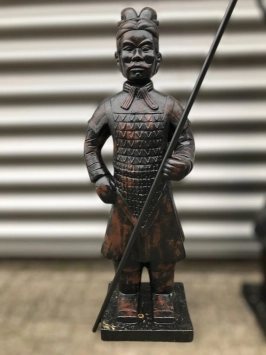 Ensemble de guerriers - statues de jardin - pierre - Armée en terre cuite