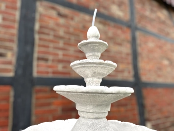 Fontaine de jardin à 4 vasques – 135 cm – pierre massive