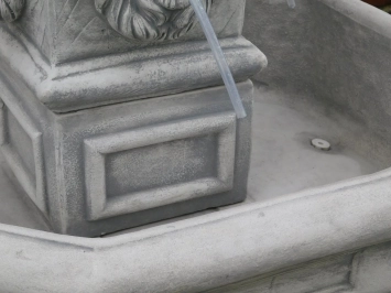 Fontaine lion XL - 125 cm - pierre - avec becs verseurs