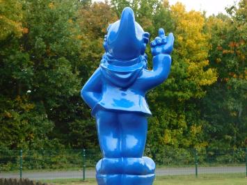 Tuinkabouter Middelvinger XL - 80 cm - Blauw