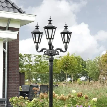 Laternenpfahl Emmeloord – 235 cm – 3-flammig – Aluminium