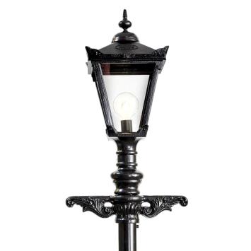 Laternenpfahl 331 cm – Gusseisen – schwarz – nostalgisch