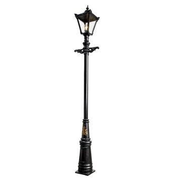 Poteau de lanterne 331 cm - fonte - noir - nostalgique