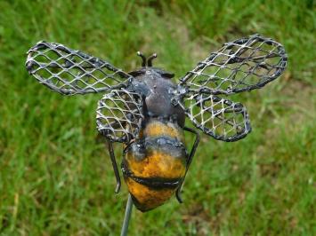 Tuinsteker bij - metalen dierenbeeld - tuinprikker - handgemaakt