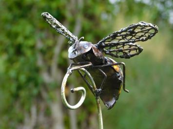 Tuinsteker bij - metalen dierenbeeld - tuinprikker - handgemaakt