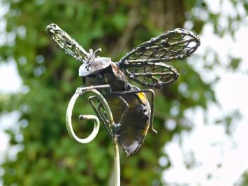Tuinsteker bij - metalen dierenbeeld - tuinprikker - handgemaakt