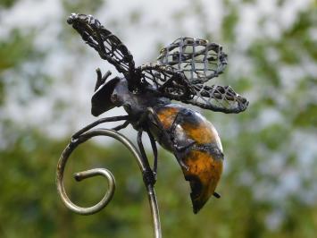 Tuinsteker bij - metalen dierenbeeld - tuinprikker - handgemaakt