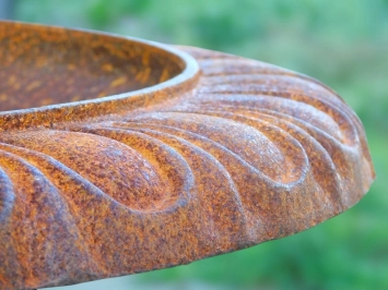 Vase de jardin sur piédestal - oxyde - 128 cm - de style baroque français