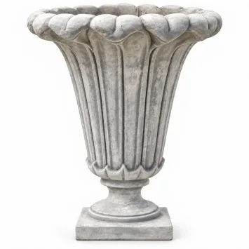 Grote stenen bloempot voor buiten – tulpmodel – 90 cm