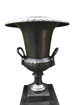 Jardinière en fonte – 63 cm – design baroque noir
