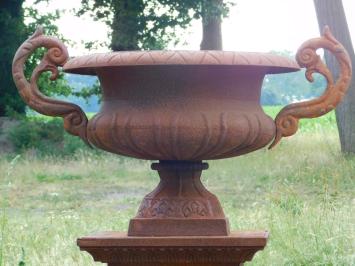 Vase de jardin rustique à oreilles - fonte - 50 cm