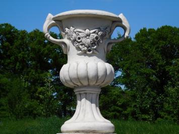 Gartenvase mit Ohren - auf Sockel - aus Stein - 153 cm