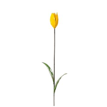 Gartenspieß gelbe Tulpe – Metall – Blumenspieß – Dekoration