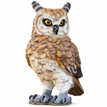 Oehoe beeld van polystone – gedetailleerde uil – 30 cm