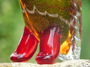 Glasgeblasene Eule – handgefertigtes Glaskunstwerk – farbenfroh