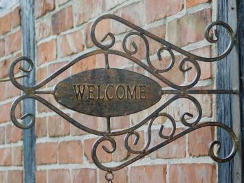  Enseigne « Welcome » avec sonnette - métal - sonnette classique