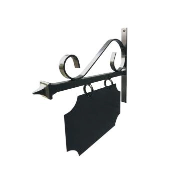 Zwarte naambord - gevelbord - metalen en klassieke decoratie