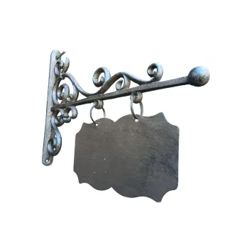 Namensschild aus Metall mit Seitenarm – rechteckiges Schild