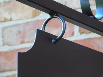 Panneau d'affichage rectangulaire - métal - 75 x 78 cm - noir