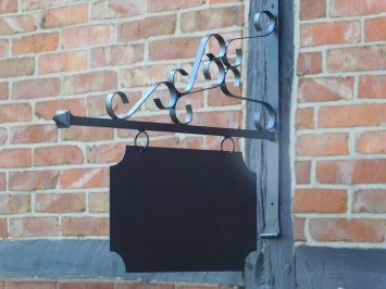 Rechteckige Werbetafel - Metall - 75 x 78 cm - schwarz