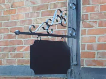 Rechteckige Werbetafel - Metall - 75 x 78 cm - schwarz