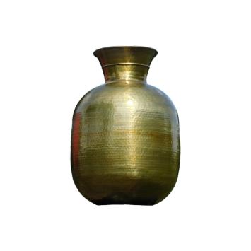 Goudkleurige vaas - metalen decoratie - 80 cm