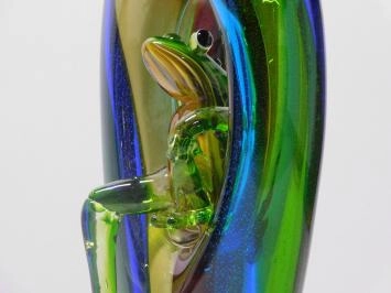 Vase mit Frosch - 45 cm - Komplett in Farbe