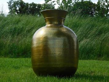 Einmal: goldfarbene Vase - Metalldeko - 80 cm